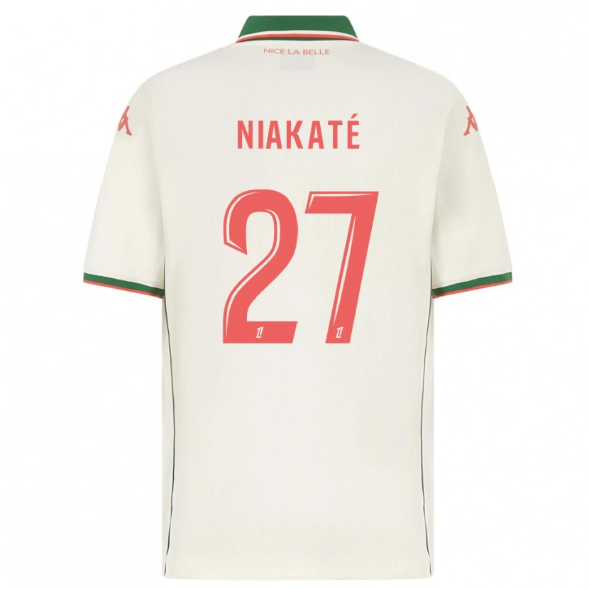 Danxen Dame Yakaré Niakaté #27 Hvit Grønn Bortetrøye Drakt Trøye 2025/26 Skjorter T-Skjorte