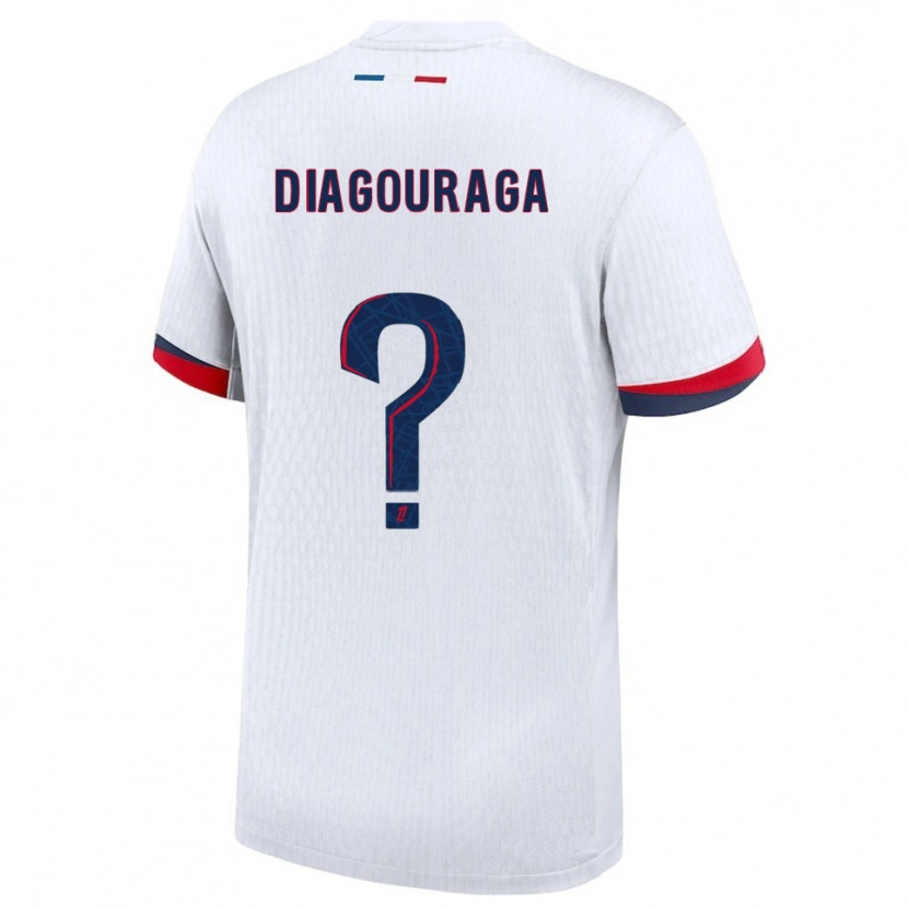 Danxen Dame Toumani Diagouraga #0 Hvit Rød Bortetrøye Drakt Trøye 2025/26 Skjorter T-Skjorte