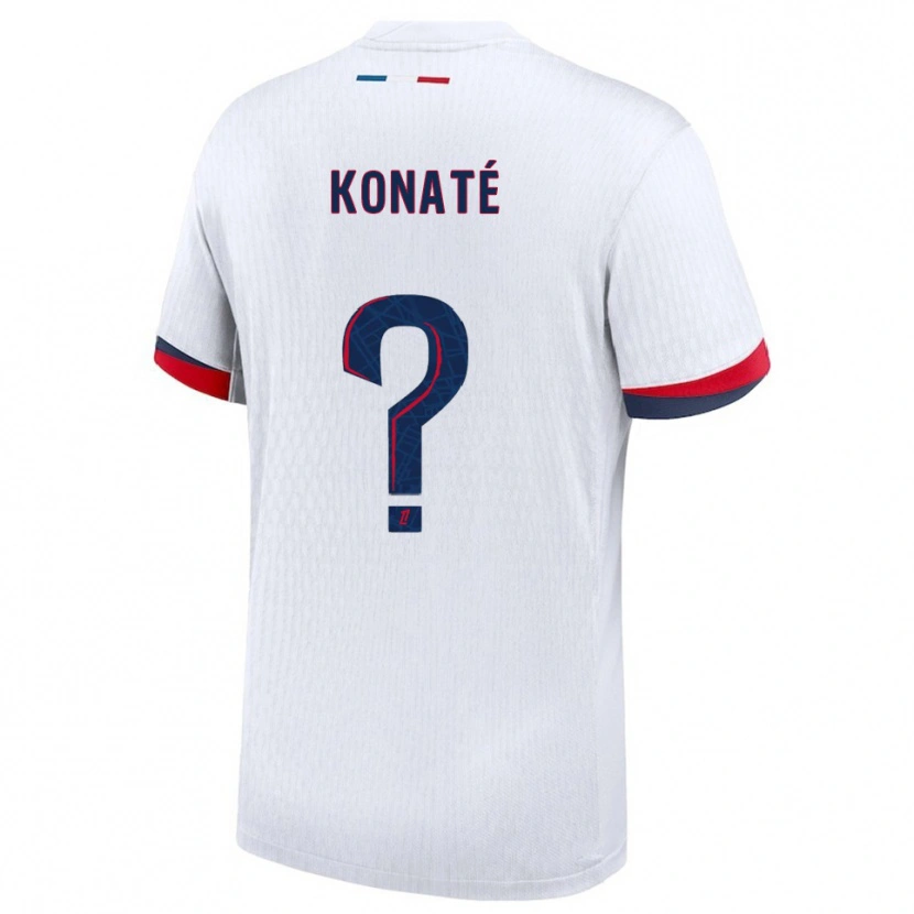 Danxen Dame Seydou Konaté #0 Hvit Rød Bortetrøye Drakt Trøye 2025/26 Skjorter T-Skjorte