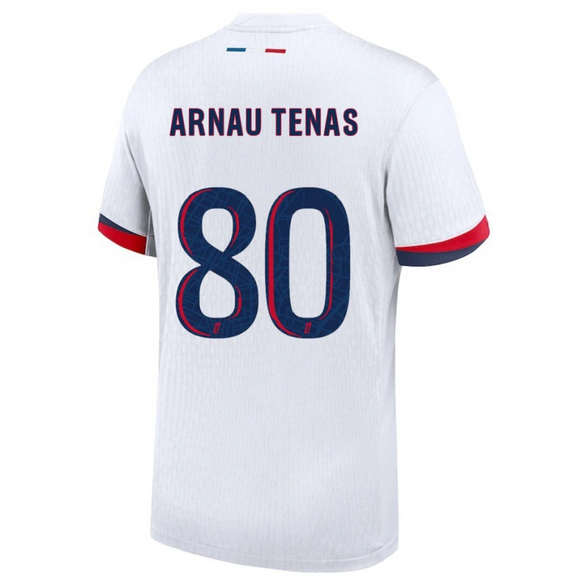 Danxen Dame Arnau Tenas #80 Hvit Rød Bortetrøye Drakt Trøye 2025/26 Skjorter T-Skjorte