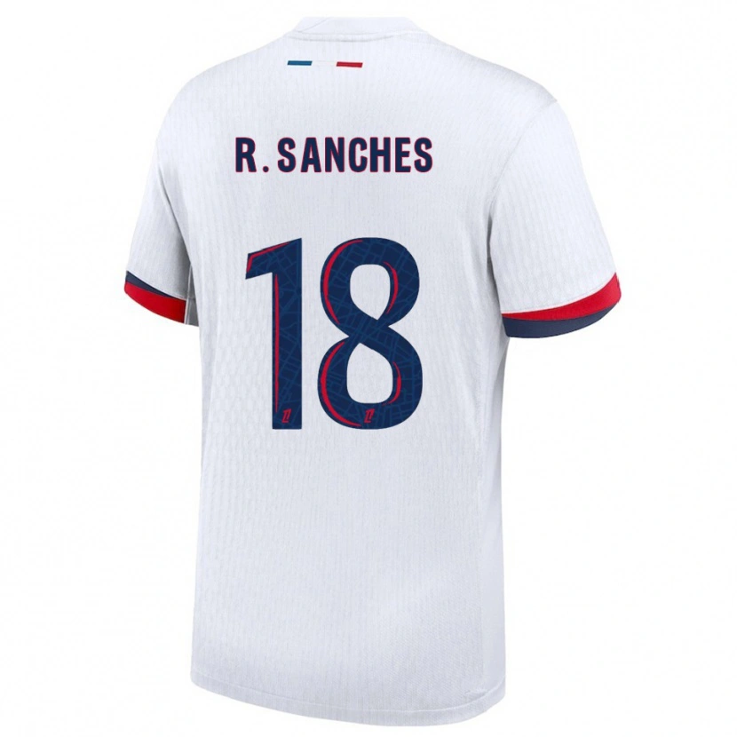 Danxen Dame Renato Sanches #18 Hvit Rød Bortetrøye Drakt Trøye 2025/26 Skjorter T-Skjorte