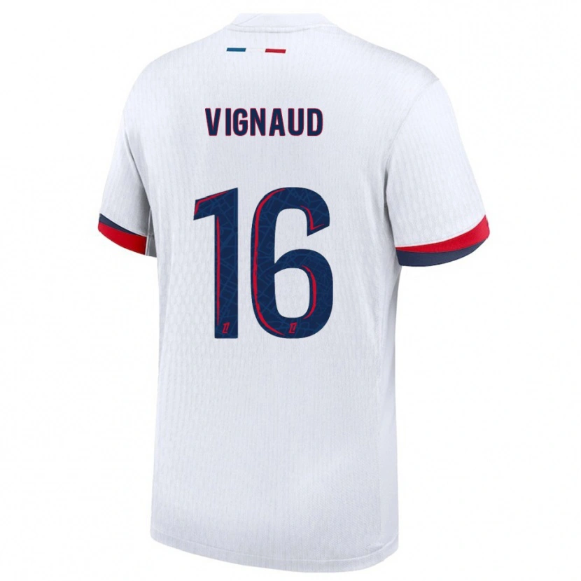 Danxen Dame Arthur Vignaud #16 Hvit Rød Bortetrøye Drakt Trøye 2025/26 Skjorter T-Skjorte