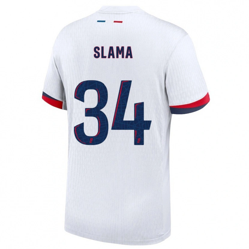 Danxen Dame Wassim Slama #34 Hvit Rød Bortetrøye Drakt Trøye 2025/26 Skjorter T-Skjorte