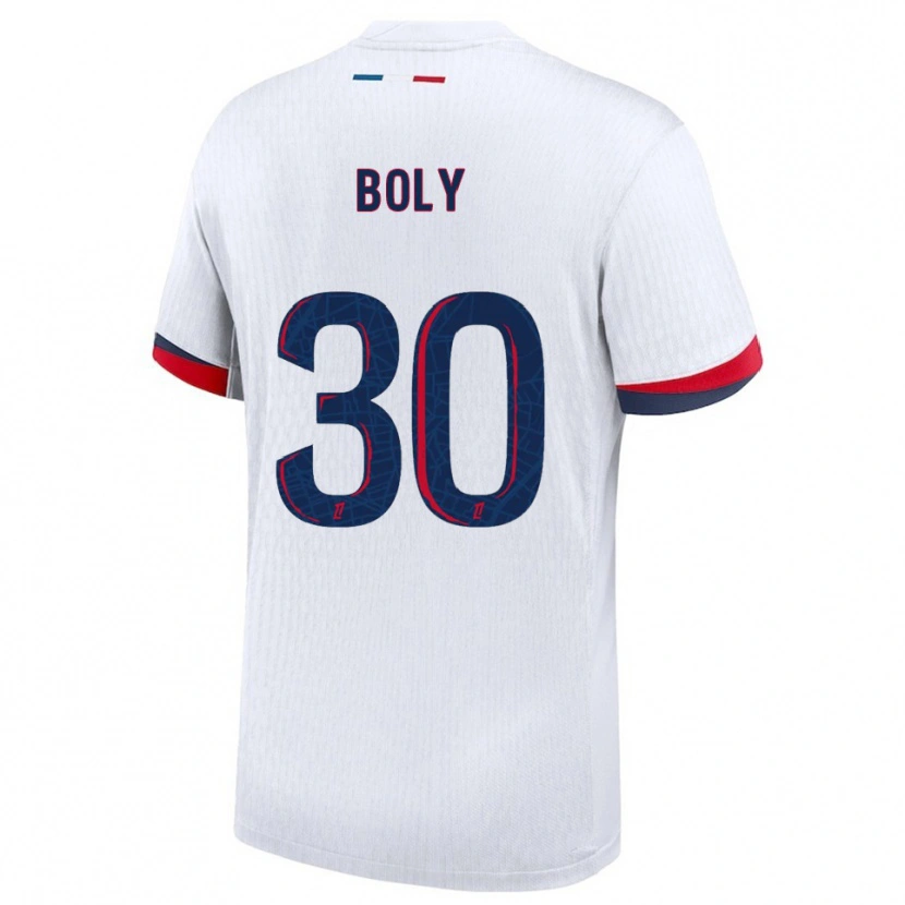 Danxen Dame David Boly #30 Hvit Rød Bortetrøye Drakt Trøye 2025/26 Skjorter T-Skjorte