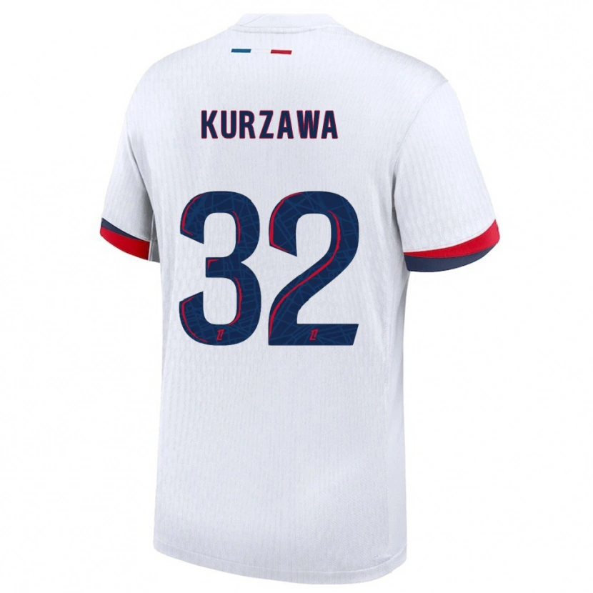 Danxen Dame Layvin Kurzawa #32 Hvit Rød Bortetrøye Drakt Trøye 2025/26 Skjorter T-Skjorte