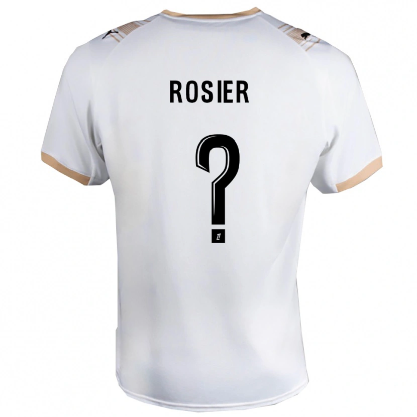 Danxen Dame Mathys Rosier #0 Hvit Svart Bortetrøye Drakt Trøye 2025/26 Skjorter T-Skjorte