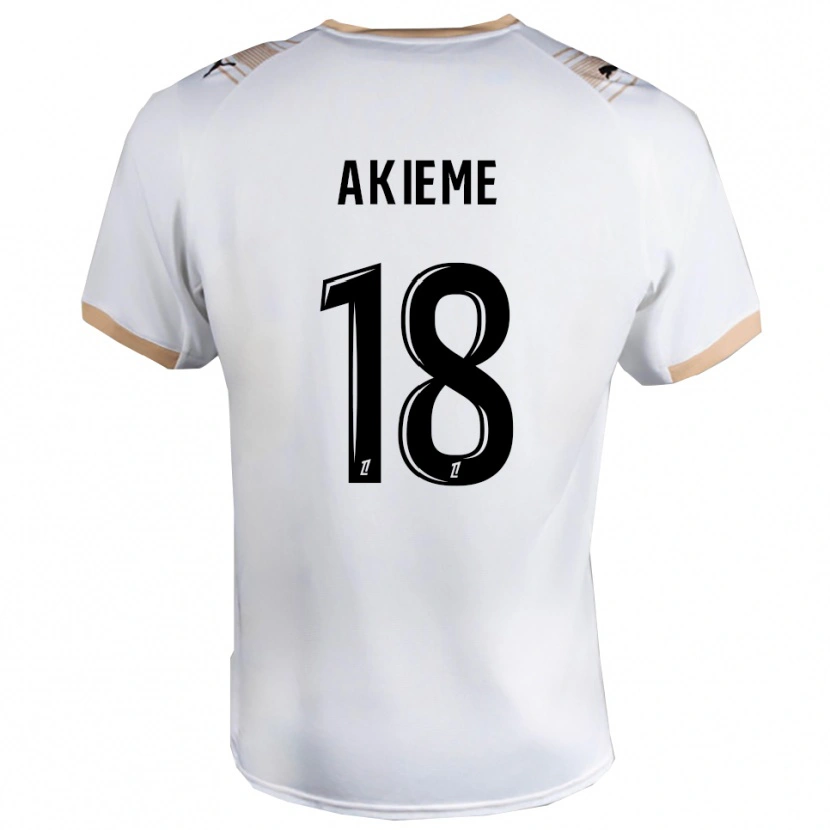 Danxen Dame Sergio Akieme #18 Hvit Svart Bortetrøye Drakt Trøye 2025/26 Skjorter T-Skjorte