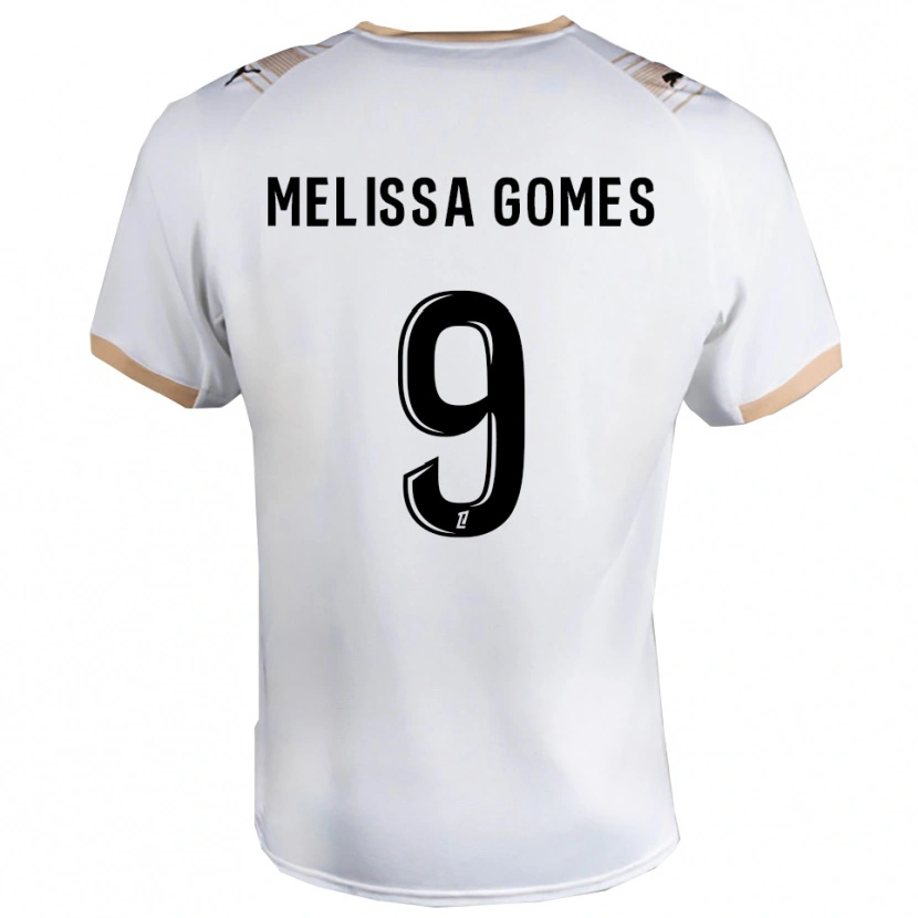 Danxen Dame Melissa Ferreira Gomes #9 Hvit Svart Bortetrøye Drakt Trøye 2025/26 Skjorter T-Skjorte