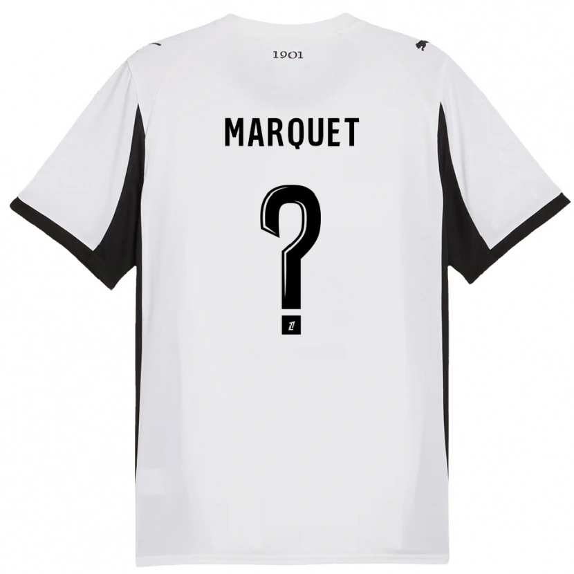 Danxen Dame Pacôme Marquet #0 Hvit Svart Bortetrøye Drakt Trøye 2025/26 Skjorter T-Skjorte