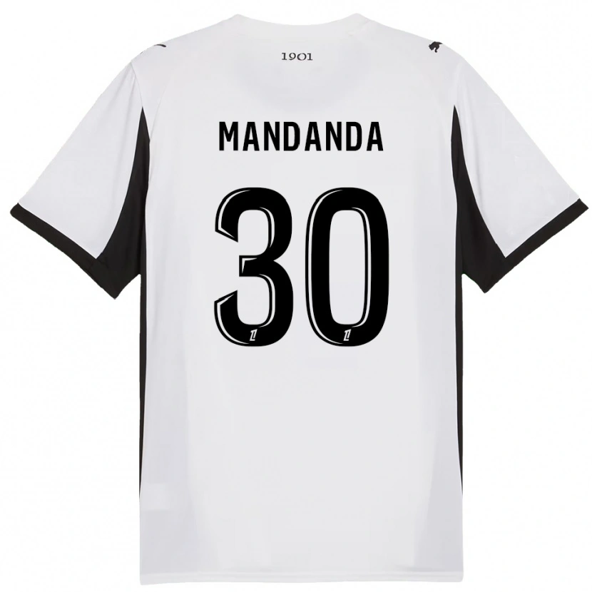 Danxen Dame Steve Mandanda #30 Hvit Svart Bortetrøye Drakt Trøye 2025/26 Skjorter T-Skjorte