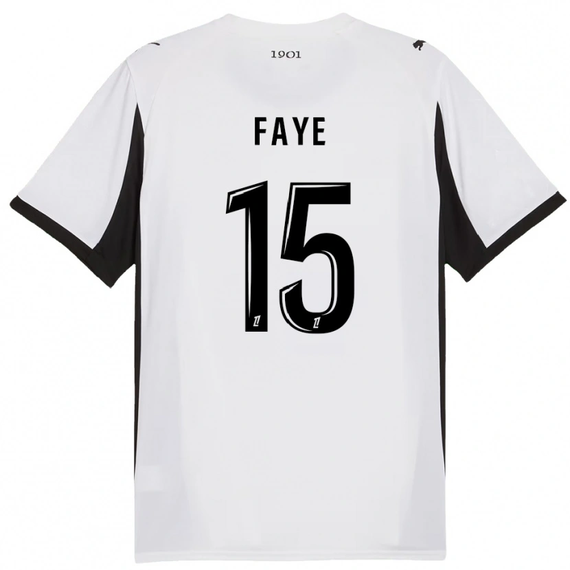 Danxen Dame Mikayil Faye #15 Hvit Svart Bortetrøye Drakt Trøye 2025/26 Skjorter T-Skjorte