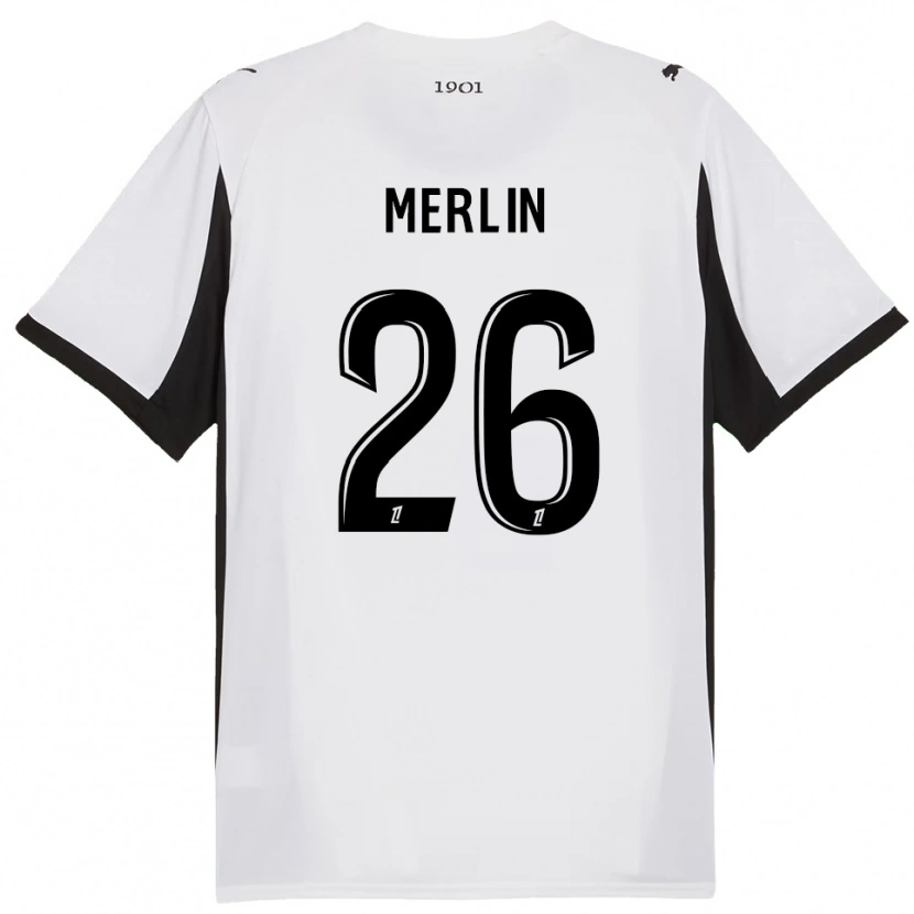 Danxen Dame Quentin Merlin #26 Hvit Svart Bortetrøye Drakt Trøye 2025/26 Skjorter T-Skjorte
