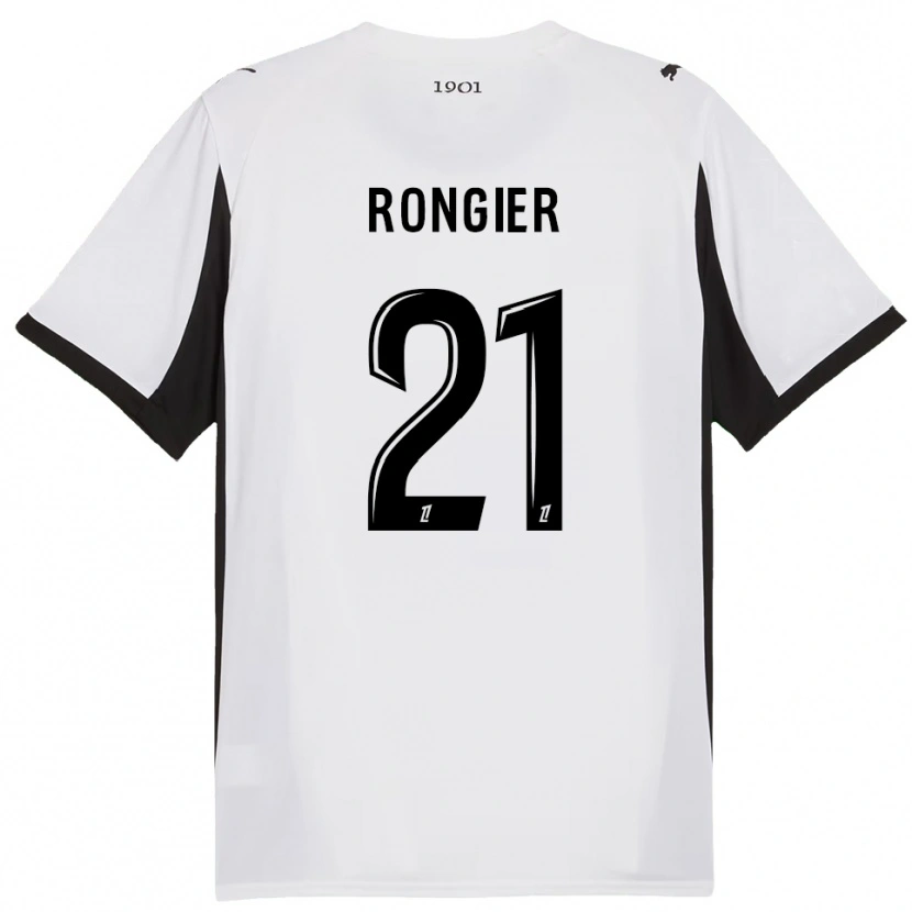 Danxen Dame Valentin Rongier #21 Hvit Svart Bortetrøye Drakt Trøye 2025/26 Skjorter T-Skjorte