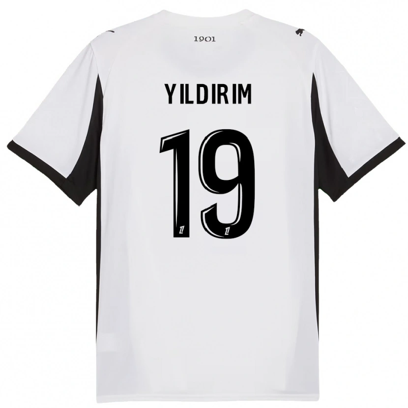 Danxen Dame Bertuğ Yıldırım #19 Hvit Svart Bortetrøye Drakt Trøye 2025/26 Skjorter T-Skjorte
