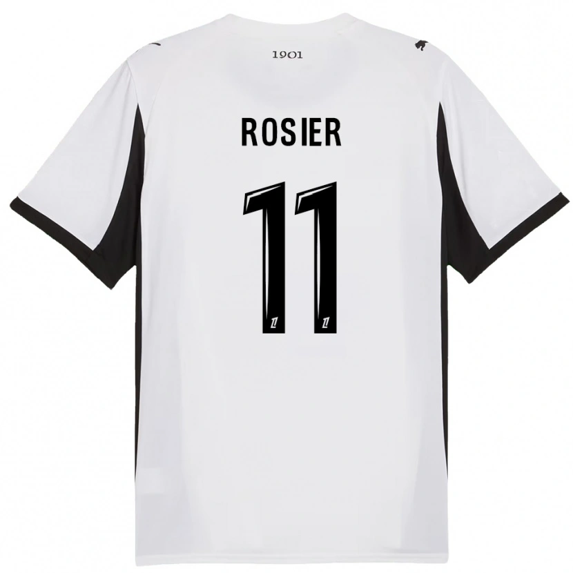Danxen Dame Lucas Rosier #11 Hvit Svart Bortetrøye Drakt Trøye 2025/26 Skjorter T-Skjorte