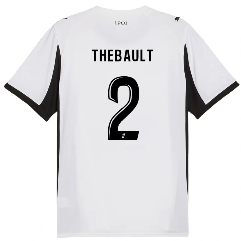 Danxen Dame Yaël Thébault #2 Hvit Svart Bortetrøye Drakt Trøye 2025/26 Skjorter T-Skjorte