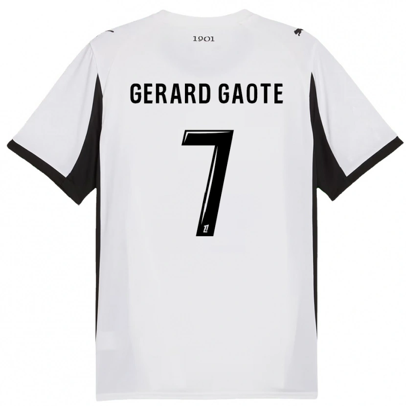 Danxen Dame Steven Gerard Gaote #7 Hvit Svart Bortetrøye Drakt Trøye 2025/26 Skjorter T-Skjorte