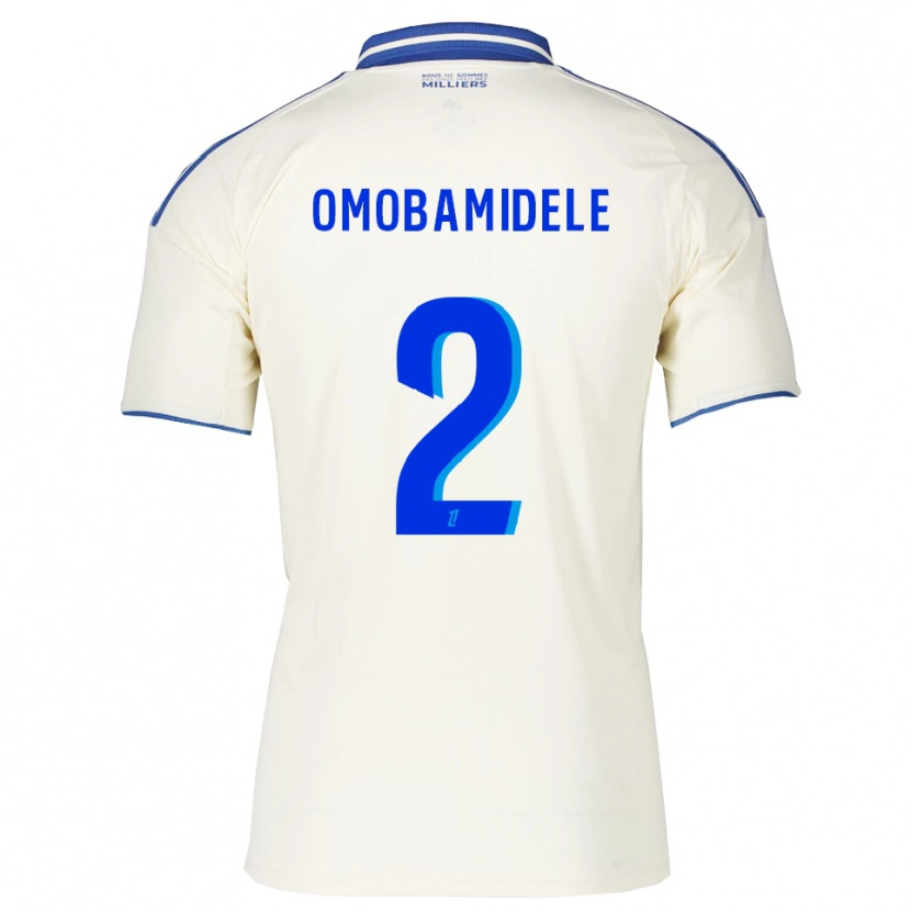 Danxen Dame Andrew Omobamidele #2 Champagne Blå Bortetrøye Drakt Trøye 2025/26 Skjorter T-Skjorte