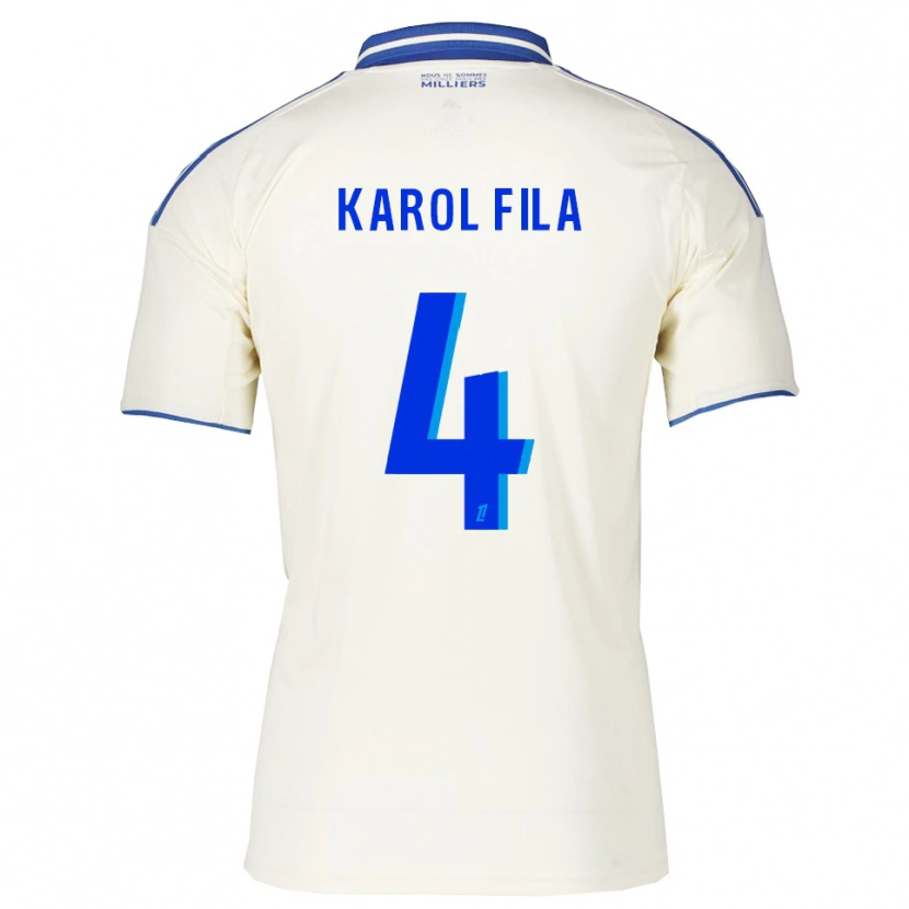 Danxen Dame Karol Fila #4 Champagne Blå Bortetrøye Drakt Trøye 2025/26 Skjorter T-Skjorte