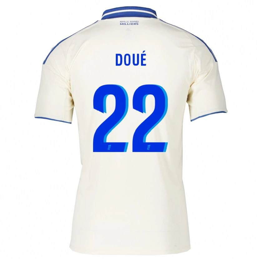 Danxen Dame Guéla Doué #22 Champagne Blå Bortetrøye Drakt Trøye 2025/26 Skjorter T-Skjorte