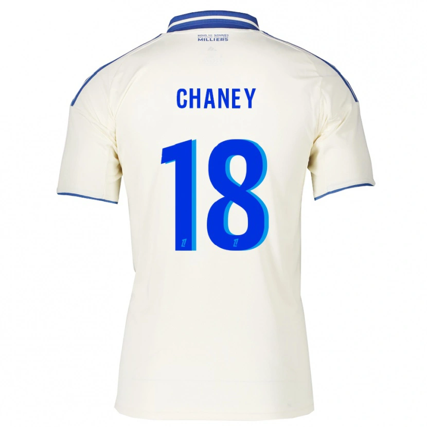 Danxen Dame Amanda Chaney #18 Champagne Blå Bortetrøye Drakt Trøye 2025/26 Skjorter T-Skjorte