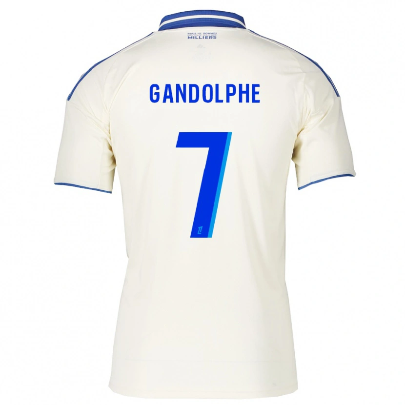 Danxen Dame Adrien Gandolphe #7 Champagne Blå Bortetrøye Drakt Trøye 2025/26 Skjorter T-Skjorte