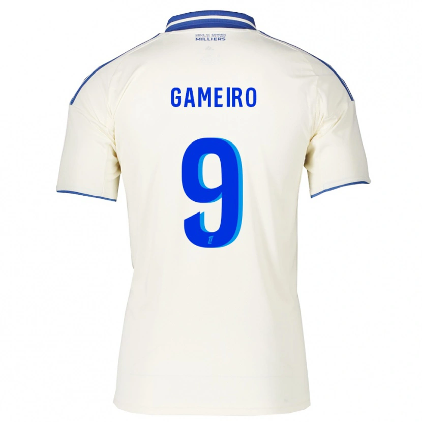 Danxen Dame Kévin Gameiro #9 Champagne Blå Bortetrøye Drakt Trøye 2025/26 Skjorter T-Skjorte