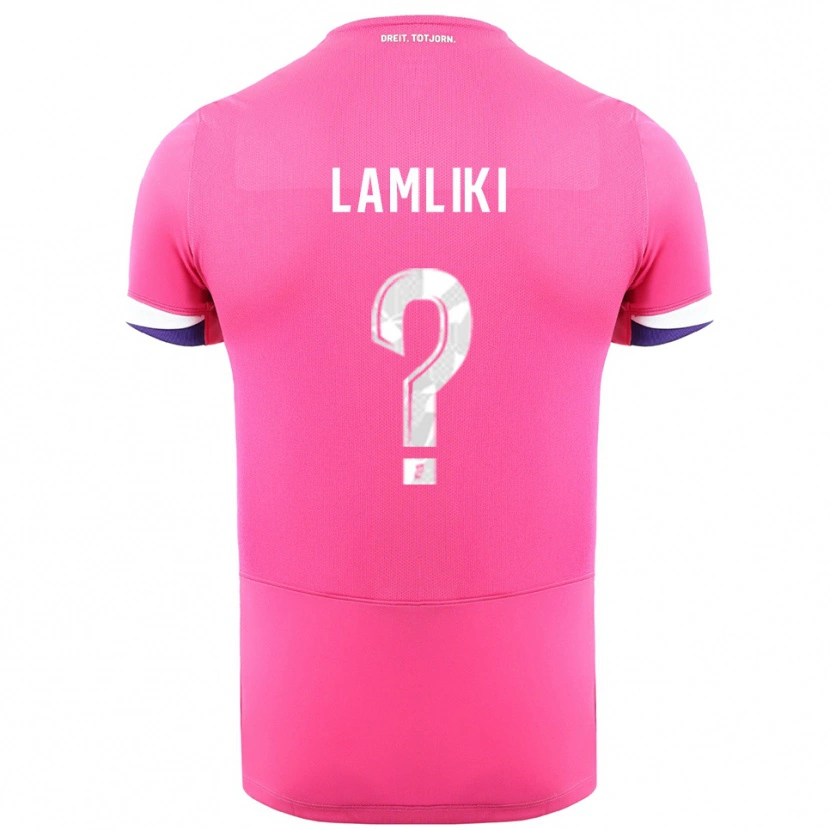 Danxen Dame Nassim Lamliki #0 Rosa Hvit Bortetrøye Drakt Trøye 2025/26 Skjorter T-Skjorte