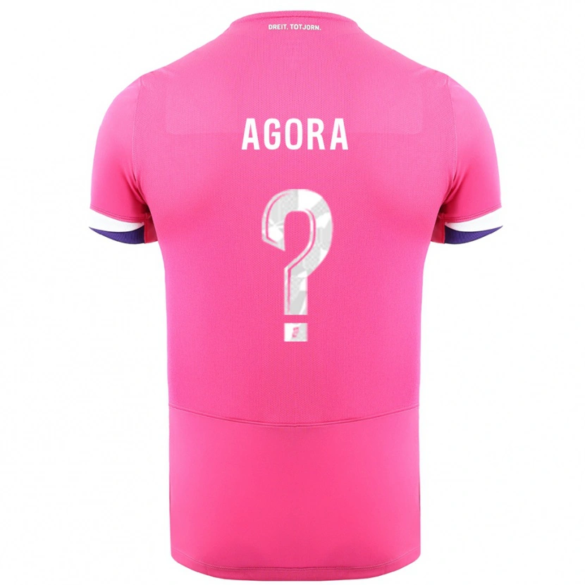 Danxen Dame Yannick Agora #0 Rosa Hvit Bortetrøye Drakt Trøye 2025/26 Skjorter T-Skjorte