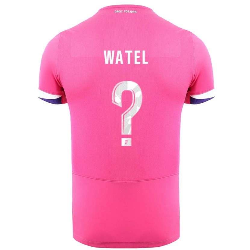 Danxen Dame Kylian Watel #0 Rosa Hvit Bortetrøye Drakt Trøye 2025/26 Skjorter T-Skjorte