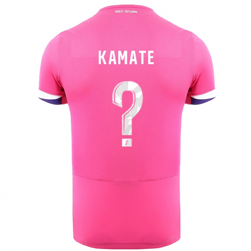 Danxen Dame Ali Kamate #0 Rosa Hvit Bortetrøye Drakt Trøye 2025/26 Skjorter T-Skjorte