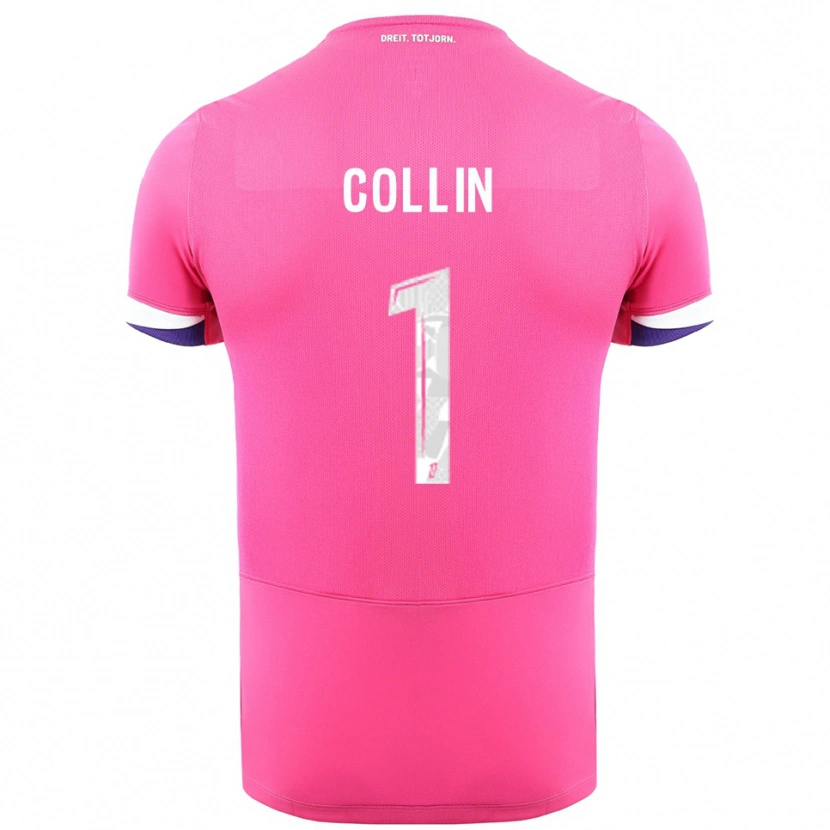 Danxen Dame Théo Collin #1 Rosa Hvit Bortetrøye Drakt Trøye 2025/26 Skjorter T-Skjorte