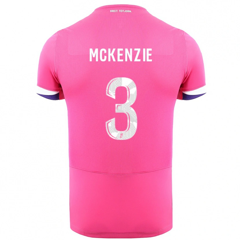 Danxen Dame Mark Mckenzie #3 Rosa Hvit Bortetrøye Drakt Trøye 2025/26 Skjorter T-Skjorte