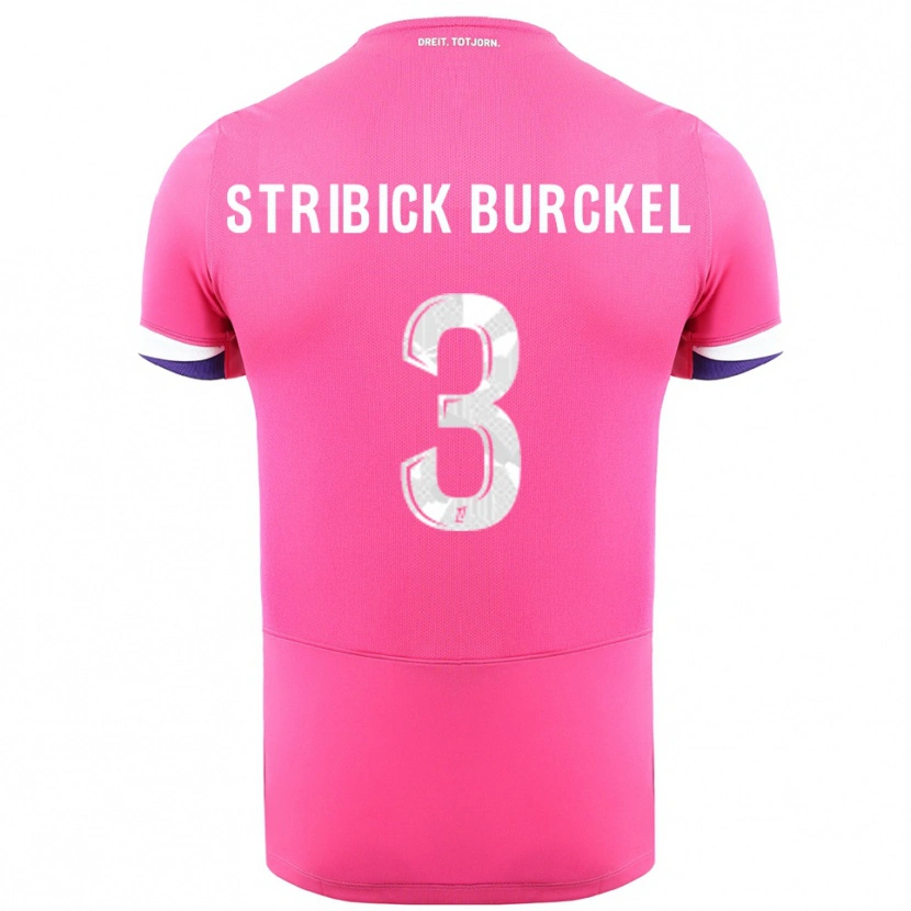 Danxen Dame Laetitia Stribick-Burckel #3 Rosa Hvit Bortetrøye Drakt Trøye 2025/26 Skjorter T-Skjorte