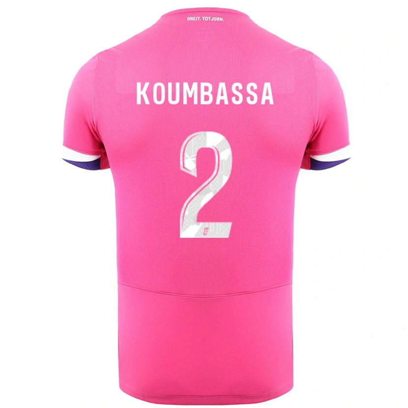 Danxen Dame Seny Koumbassa #2 Rosa Hvit Bortetrøye Drakt Trøye 2025/26 Skjorter T-Skjorte