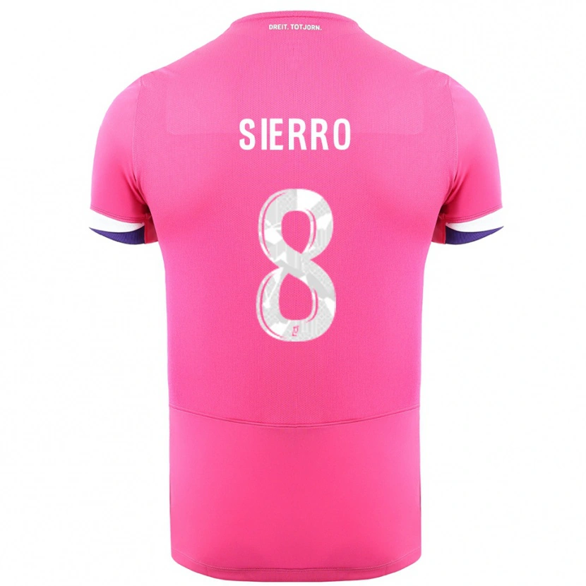 Danxen Dame Vincent Sierro #8 Rosa Hvit Bortetrøye Drakt Trøye 2025/26 Skjorter T-Skjorte