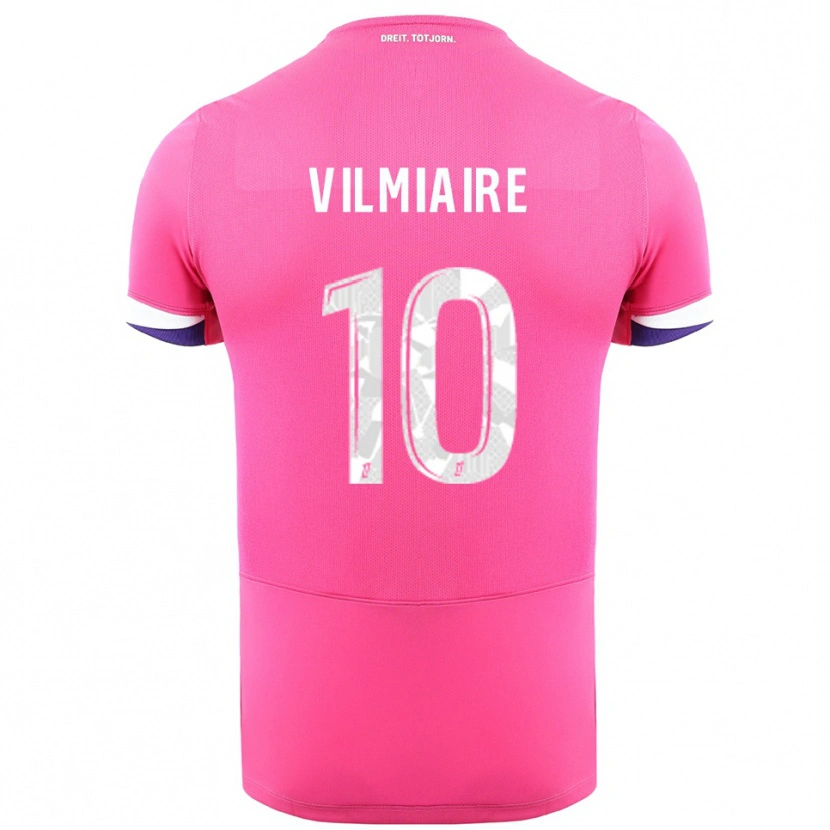 Danxen Dame Kelly Vilmiaire #10 Rosa Hvit Bortetrøye Drakt Trøye 2025/26 Skjorter T-Skjorte