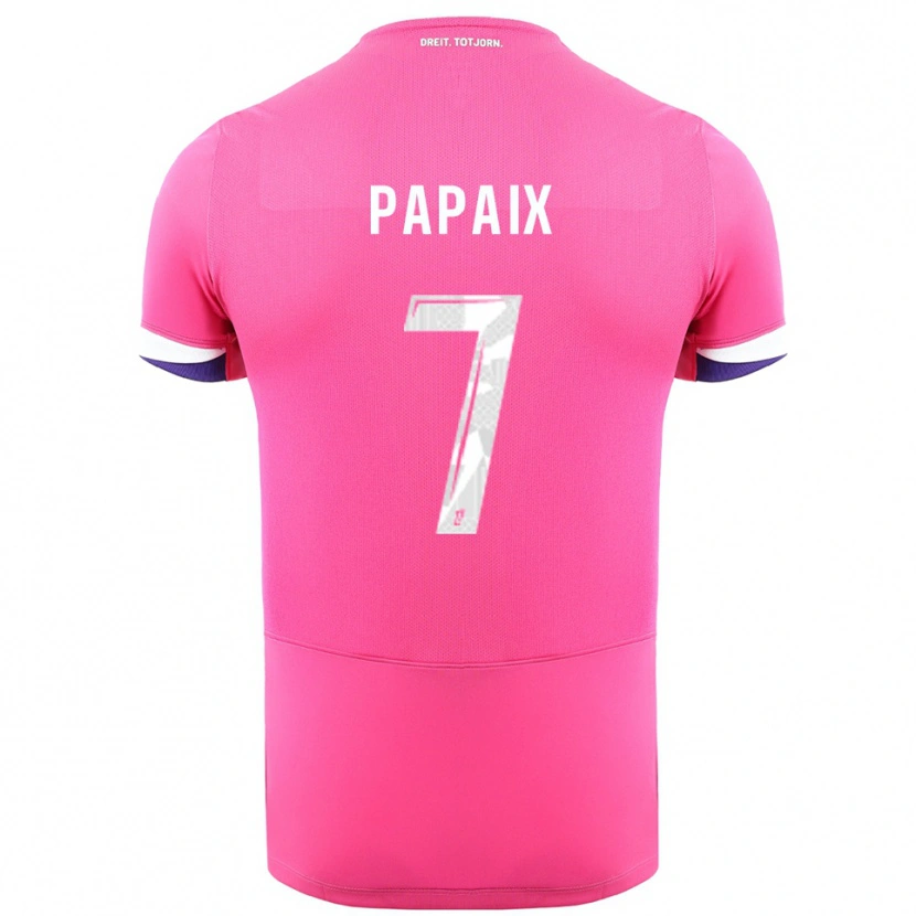 Danxen Dame Marie Papaix #7 Rosa Hvit Bortetrøye Drakt Trøye 2025/26 Skjorter T-Skjorte