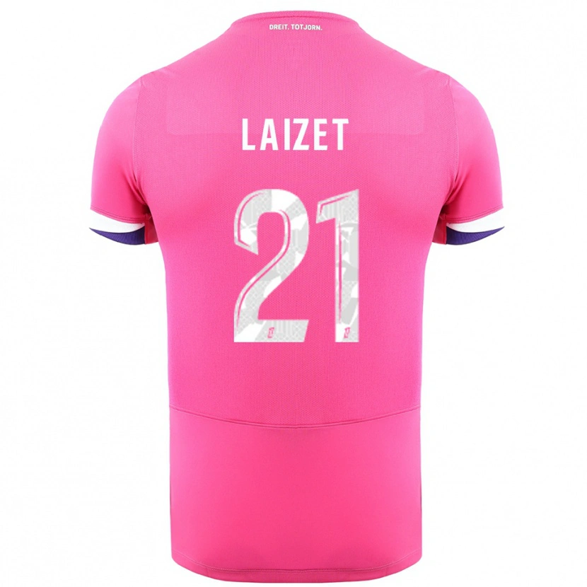 Danxen Dame Emma Laizet #21 Rosa Hvit Bortetrøye Drakt Trøye 2025/26 Skjorter T-Skjorte
