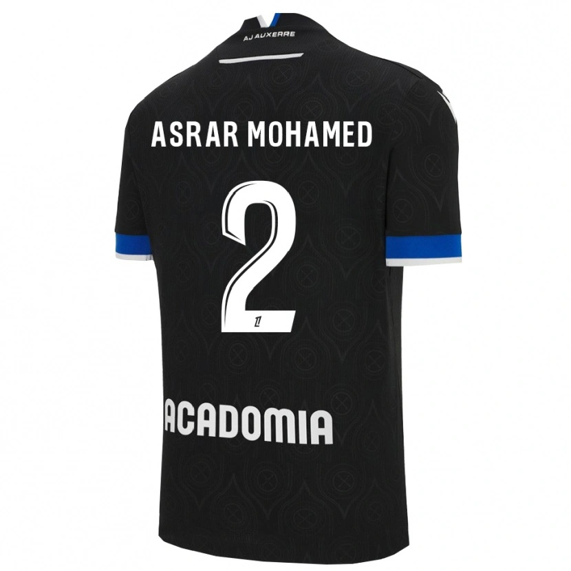 Danxen Dame El Asrar Mohamed #2 Svart Hvit Bortetrøye Drakt Trøye 2025/26 Skjorter T-Skjorte