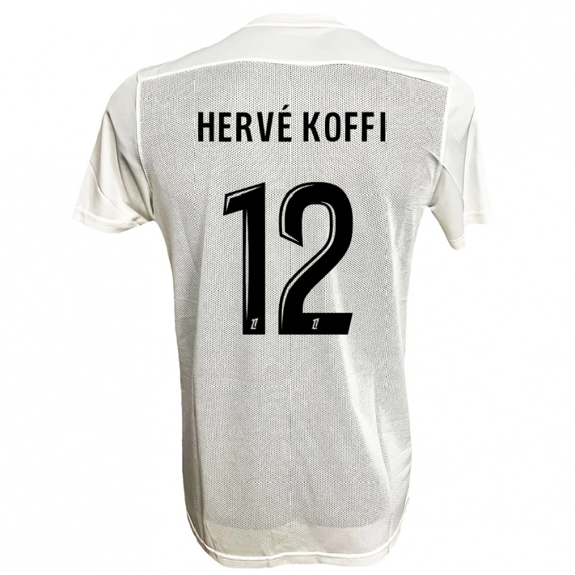 Danxen Dame Hervé Koffi #12 Svart Hvit Bortetrøye Drakt Trøye 2025/26 Skjorter T-Skjorte