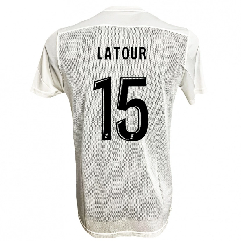Danxen Dame Léo Latour #15 Svart Hvit Bortetrøye Drakt Trøye 2025/26 Skjorter T-Skjorte