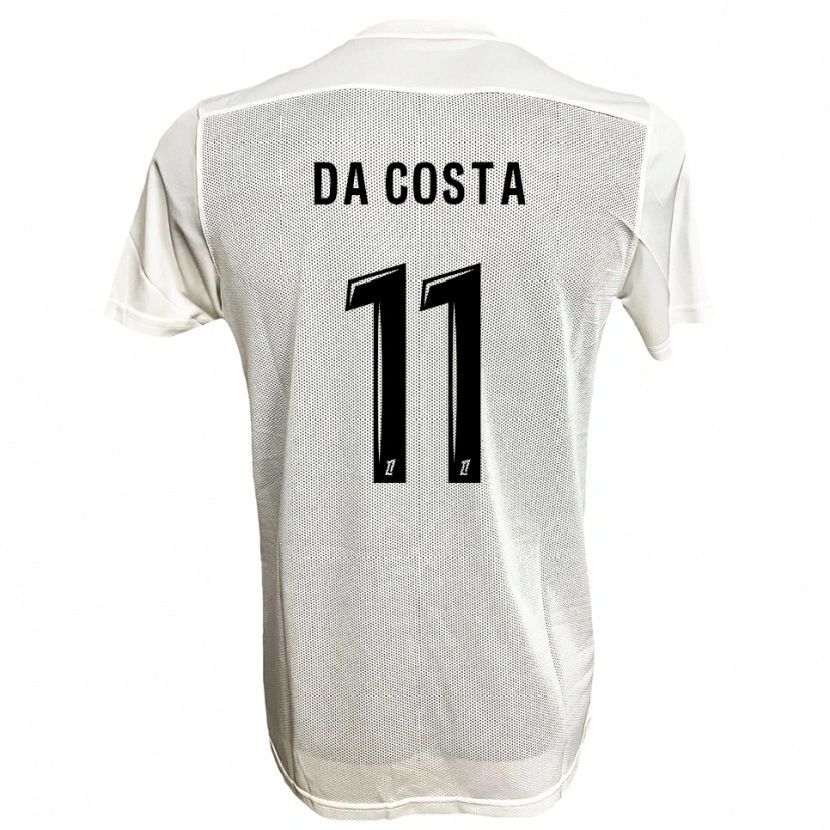 Danxen Dame Rúben Macedo Da Costa #11 Svart Hvit Bortetrøye Drakt Trøye 2025/26 Skjorter T-Skjorte