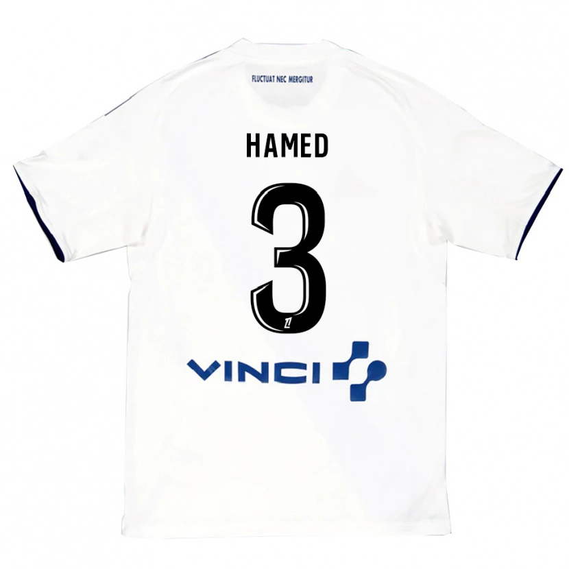 Danxen Dame Noah Hamed #3 Hvit Blå Bortetrøye Drakt Trøye 2025/26 Skjorter T-Skjorte