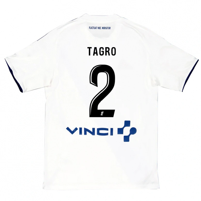 Danxen Dame Lucas Tagro #2 Hvit Blå Bortetrøye Drakt Trøye 2025/26 Skjorter T-Skjorte