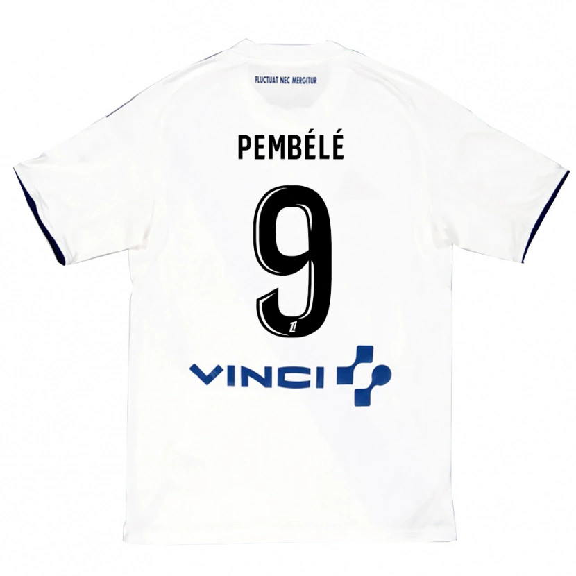 Danxen Dame Andy Pembélé #9 Hvit Blå Bortetrøye Drakt Trøye 2025/26 Skjorter T-Skjorte