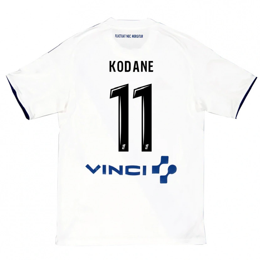 Danxen Dame Lionel Kodane #11 Hvit Blå Bortetrøye Drakt Trøye 2025/26 Skjorter T-Skjorte
