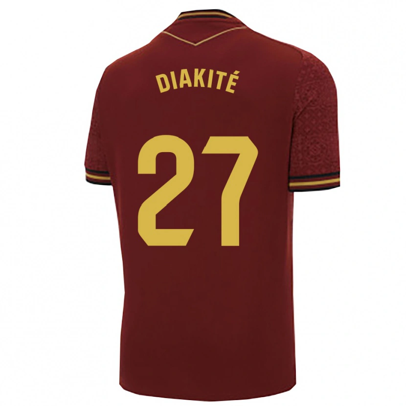 Danxen Dame Moussa Diakité #27 Burgunder Gull Bortetrøye Drakt Trøye 2025/26 Skjorter T-Skjorte