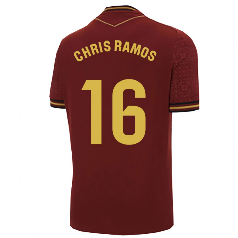 Danxen Dame Chris Ramos #16 Burgunder Gull Bortetrøye Drakt Trøye 2025/26 Skjorter T-Skjorte