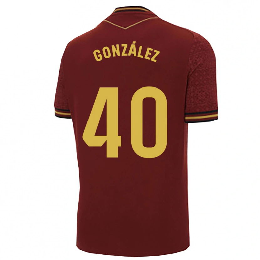 Danxen Dame José González #40 Burgunder Gull Bortetrøye Drakt Trøye 2025/26 Skjorter T-Skjorte